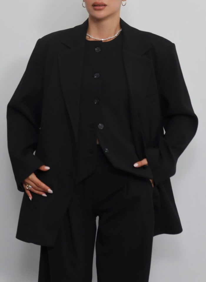 SİYAH OVERSİZE CEKET