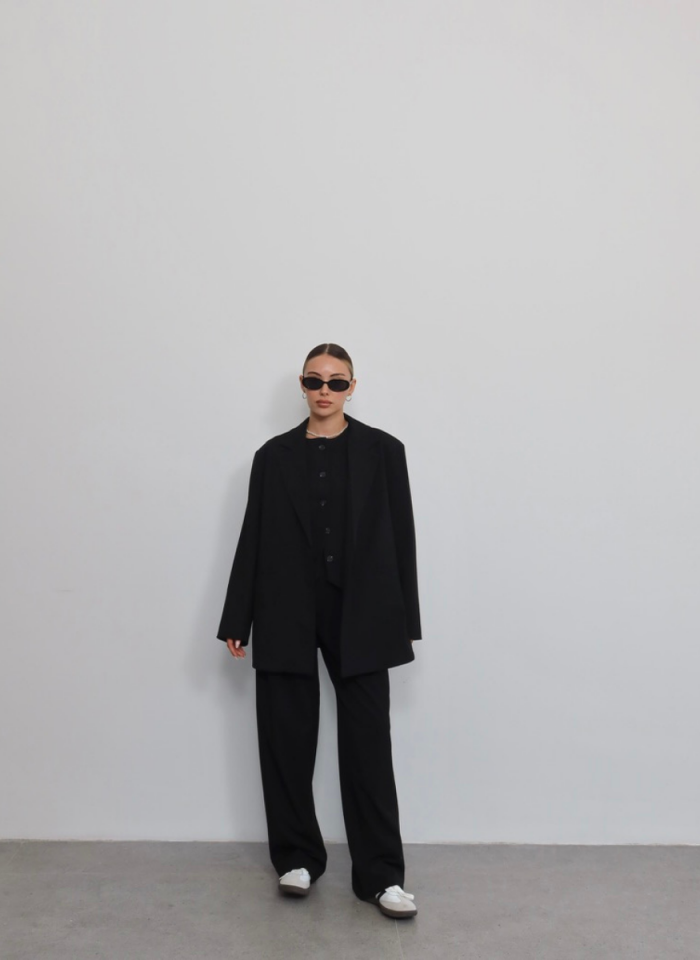 SİYAH OVERSİZE CEKET