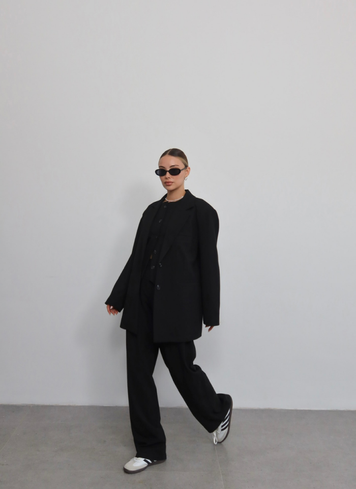 SİYAH OVERSİZE CEKET