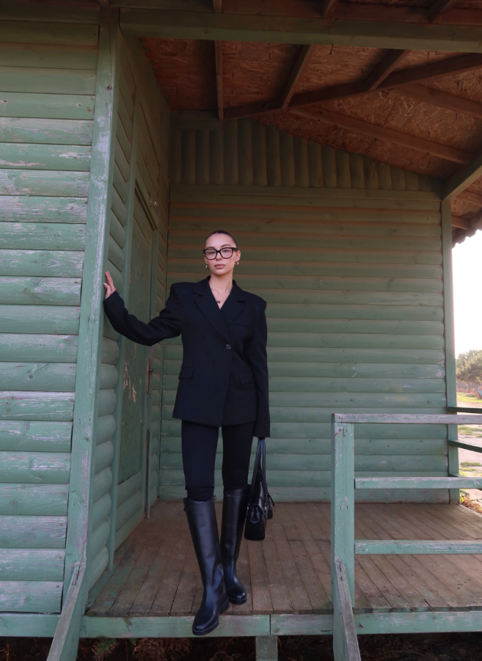 SİYAH POLİVİSKON CEKET