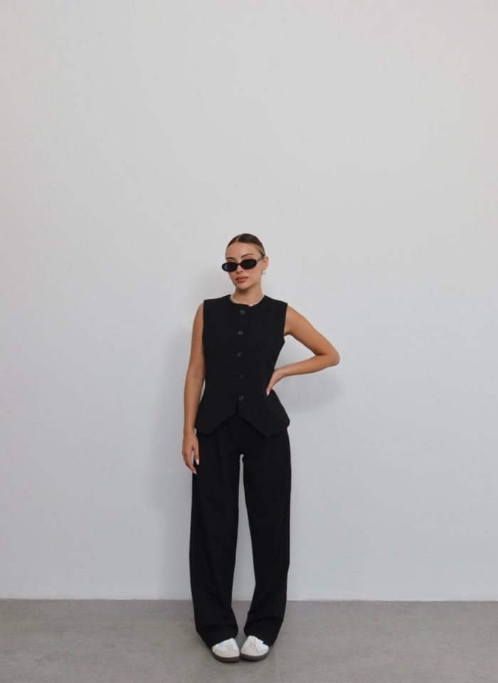 SİYAH MASKÜLEN PANTOLON