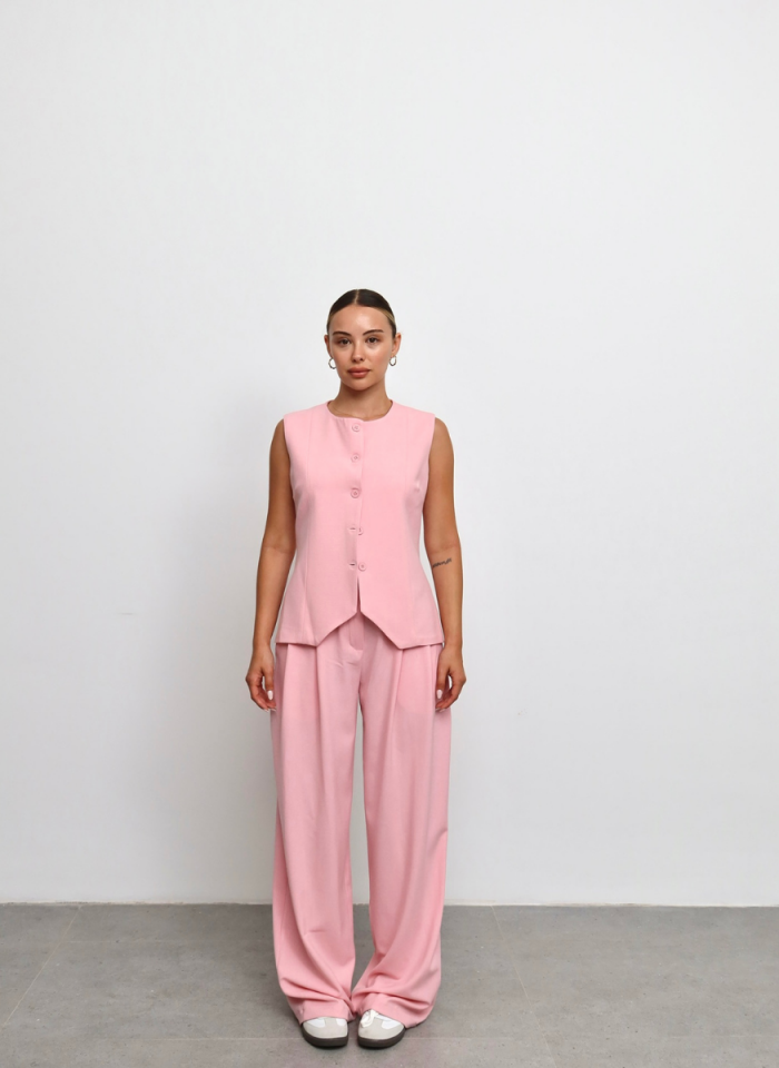 PEMBE MASKÜLEN PANTOLON