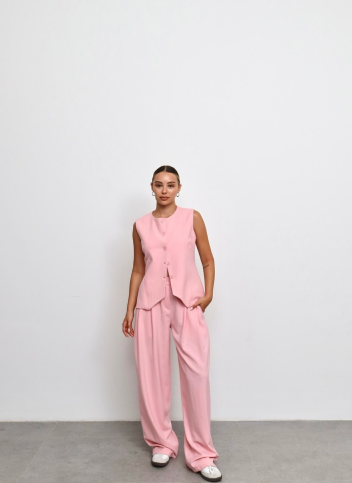 PEMBE MASKÜLEN PANTOLON