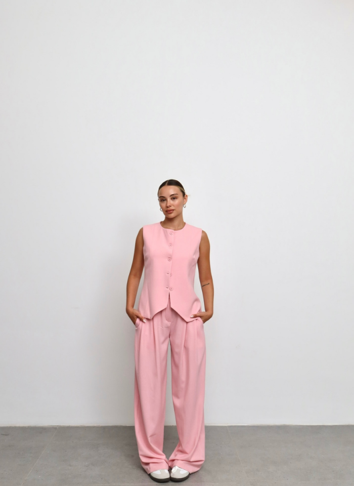 PEMBE MASKÜLEN PANTOLON