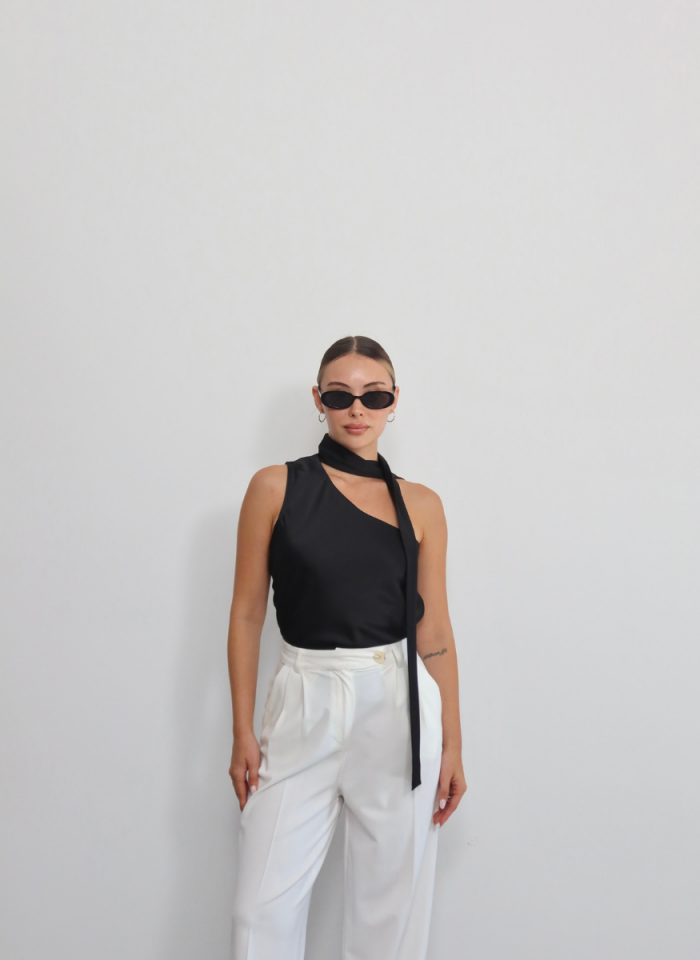 SATEN ŞALLI BLUZ