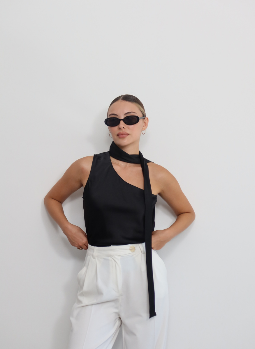 SATEN ŞALLI BLUZ