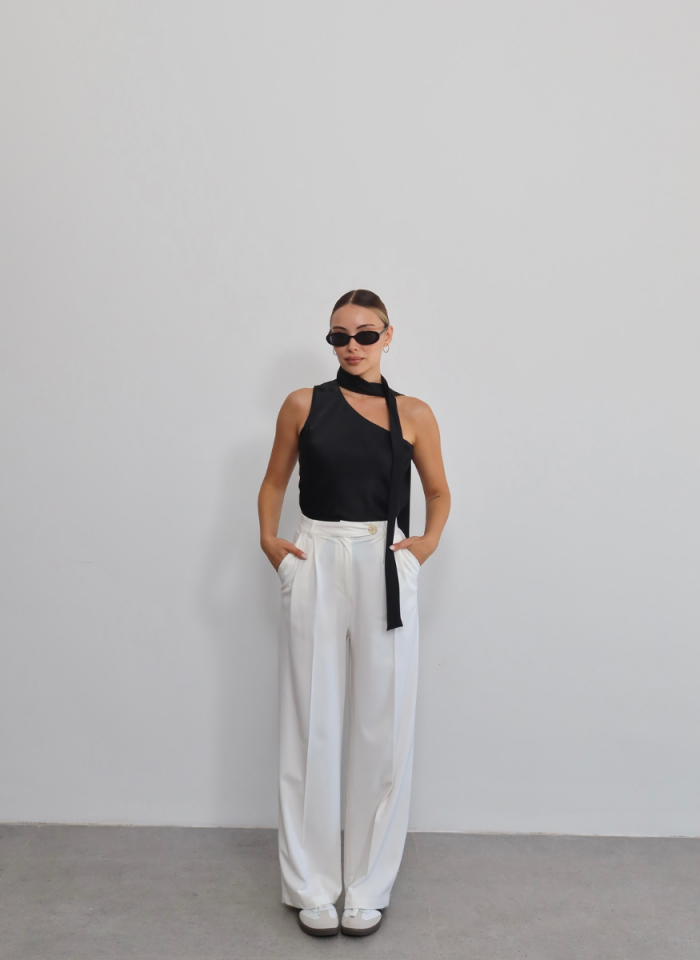 SATEN ŞALLI BLUZ