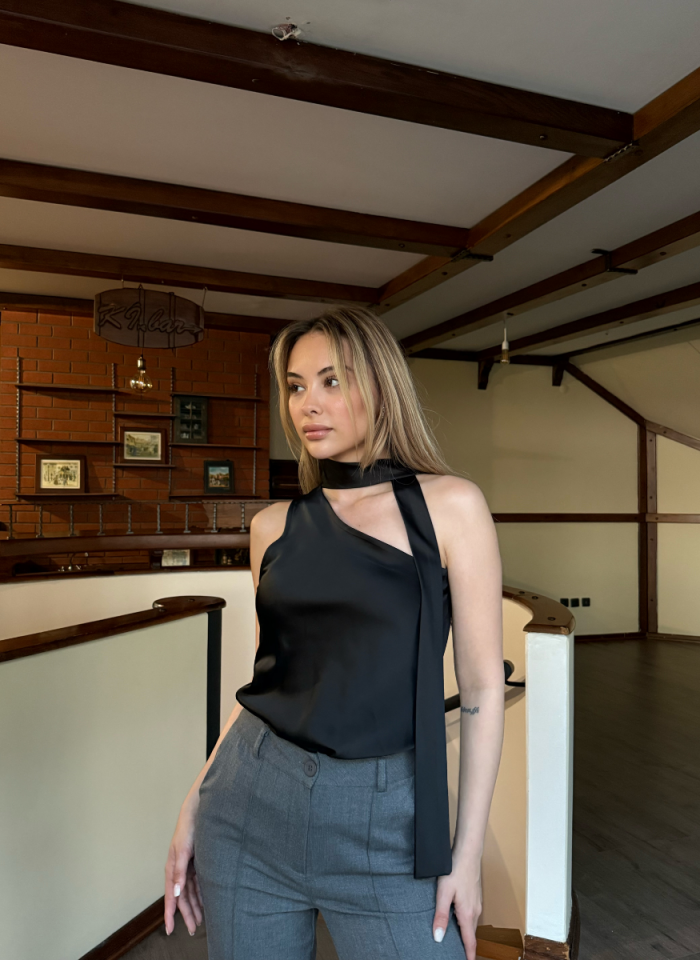 SATEN ŞALLI BLUZ