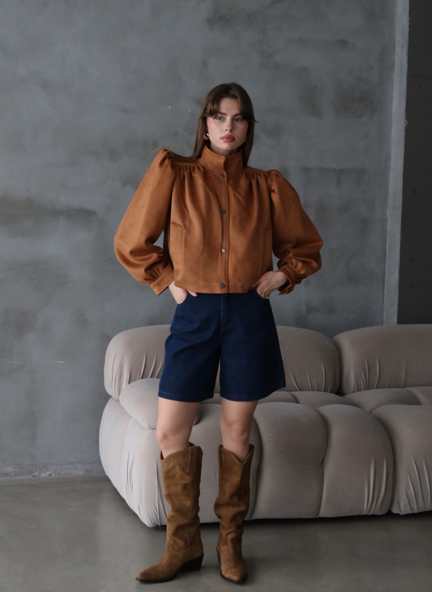 SUNİ SÜET TABA CEKET