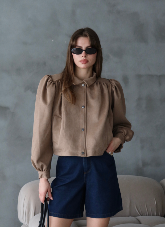 SUNİ SÜET VİZON CEKET