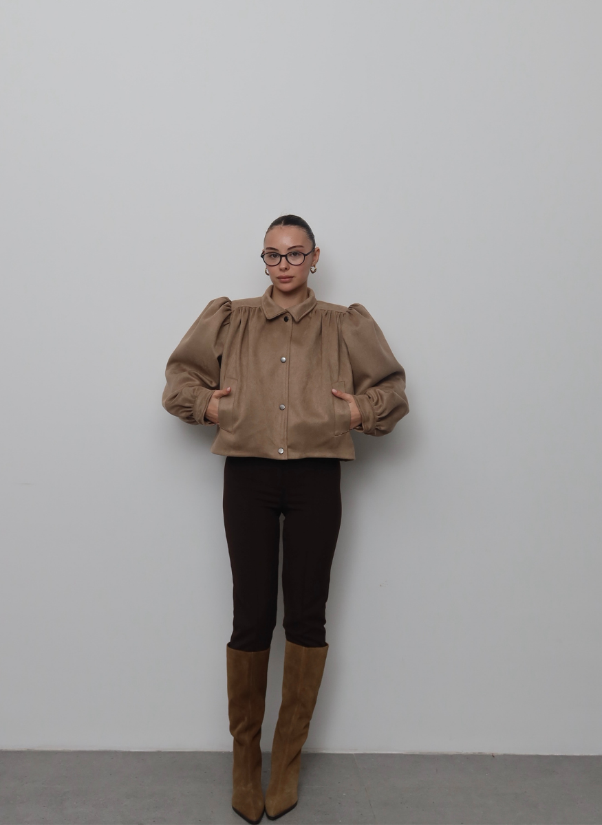 SUNİ SÜET VİZON CEKET