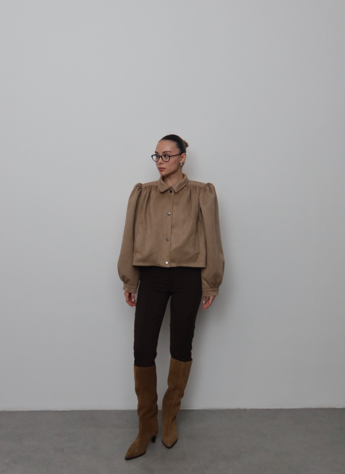 SUNİ SÜET VİZON CEKET