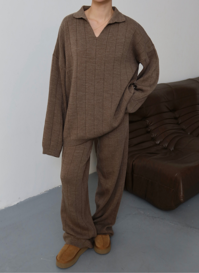 KAHVERENGİ POLO YAKA TRİKO TAKIM