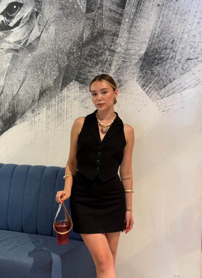 SİYAH IVORY ETEK