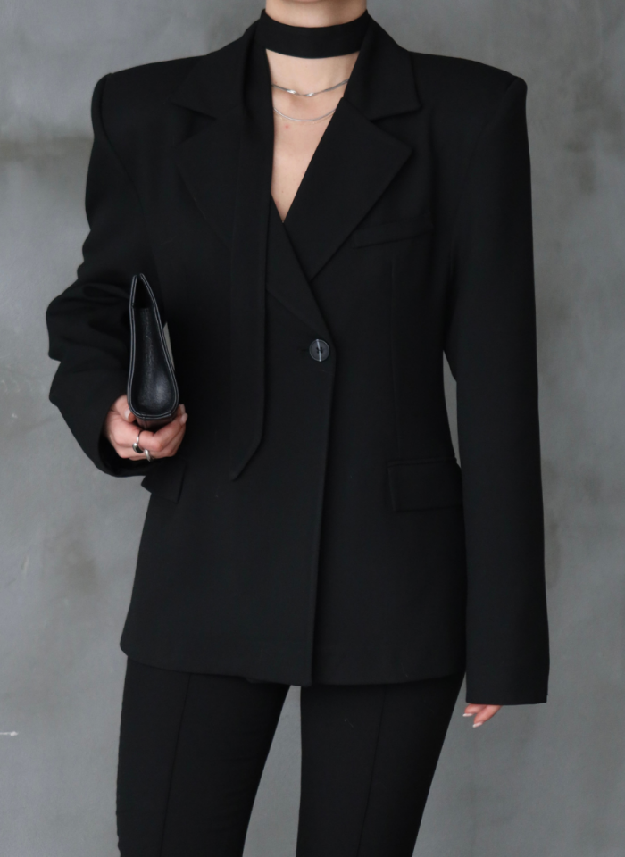 SİYAH VATKALI CEKET