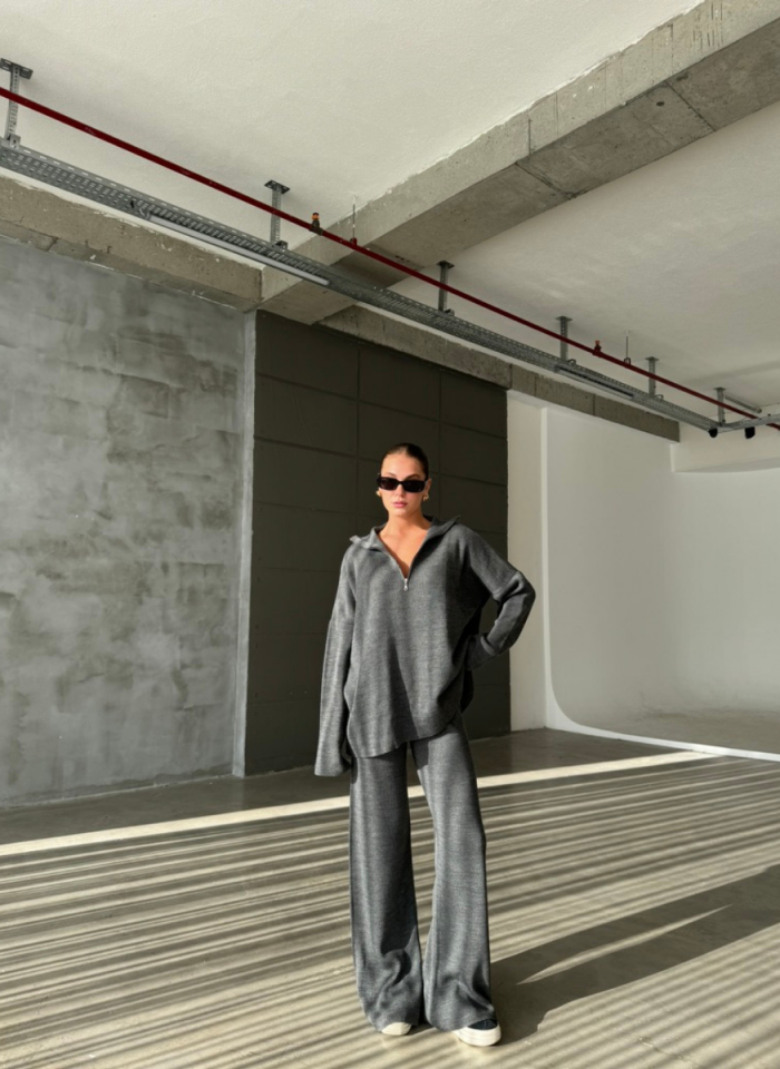 ANTRASİT FERMUARLI TRİKO TAKIM