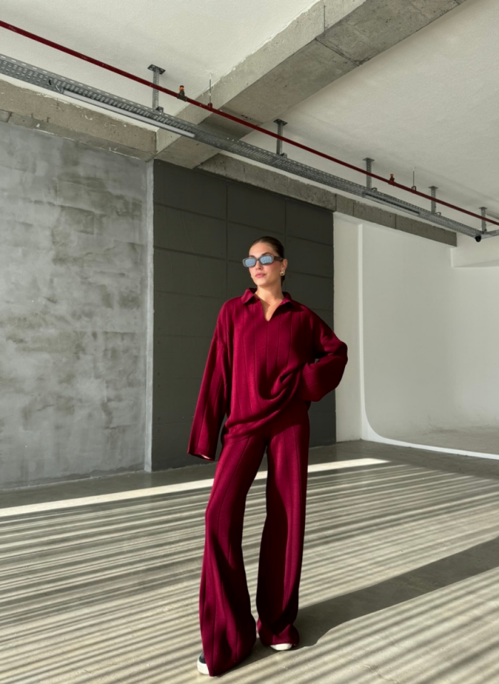 BORDO POLO YAKA TRİKO TAKIM