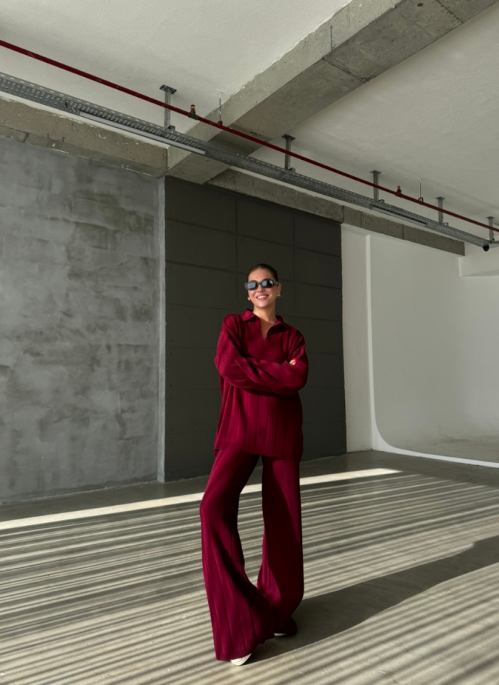 BORDO POLO YAKA TRİKO TAKIM