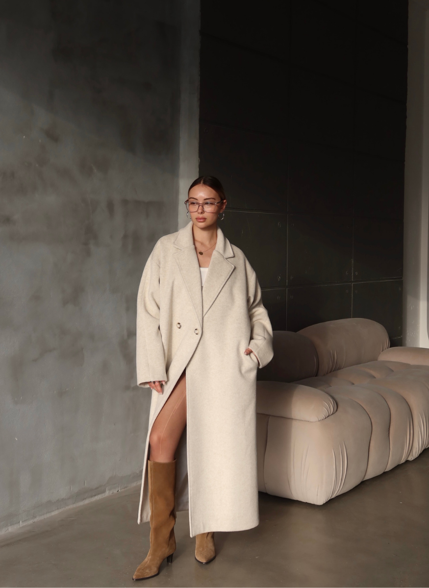 BEJ KAŞE OVERSİZE KABAN