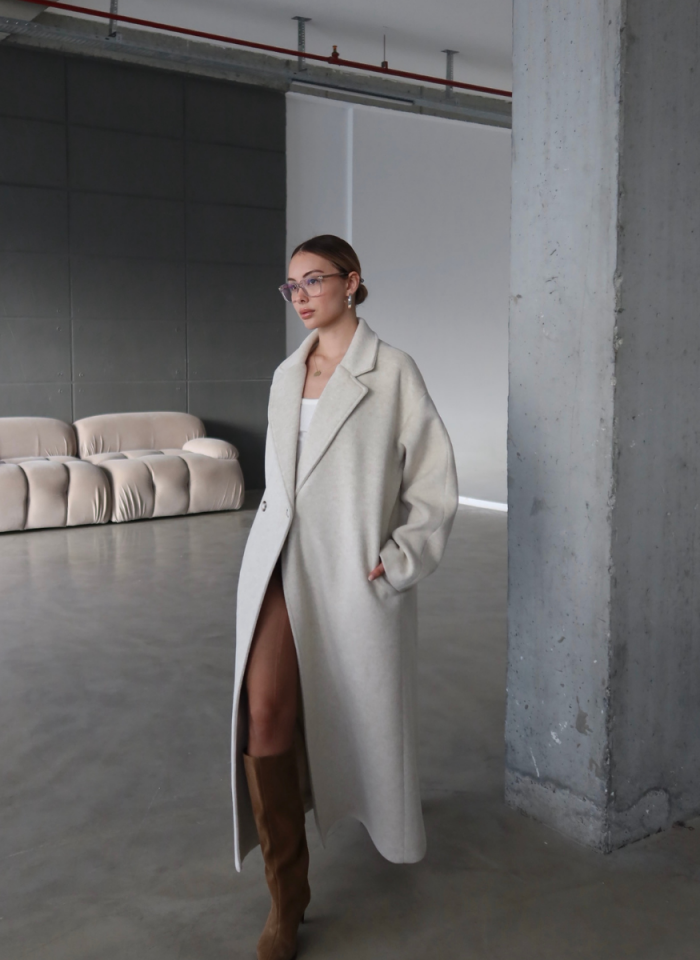 BEJ KAŞE OVERSİZE KABAN