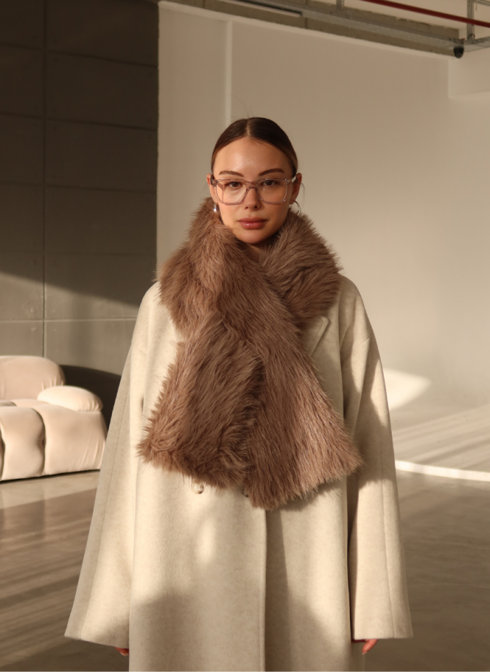 VİZON SUNİ KÜRK ATKI