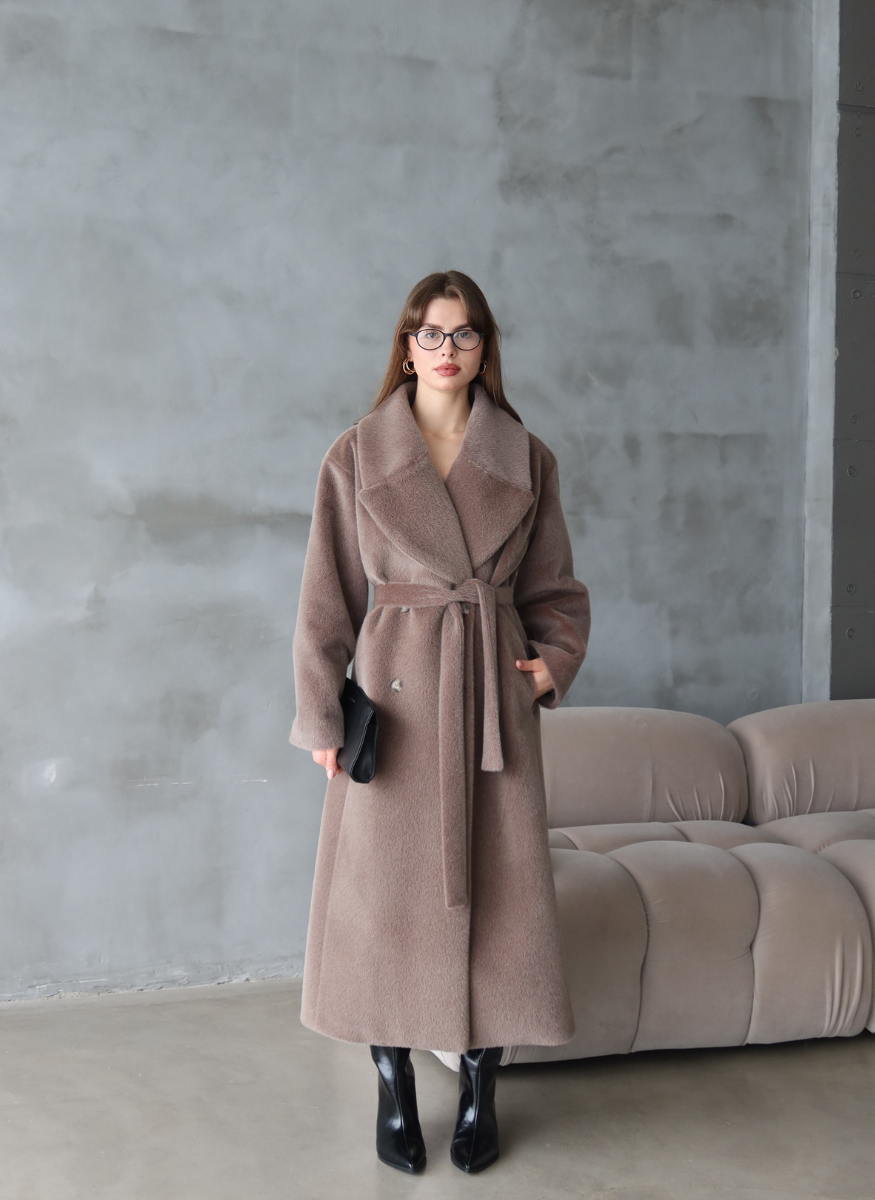 VİZON KUŞAKLI SUNİ KÜRK KABAN