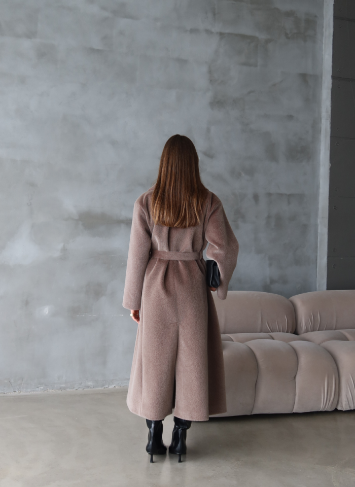 VİZON KUŞAKLI SUNİ KÜRK KABAN