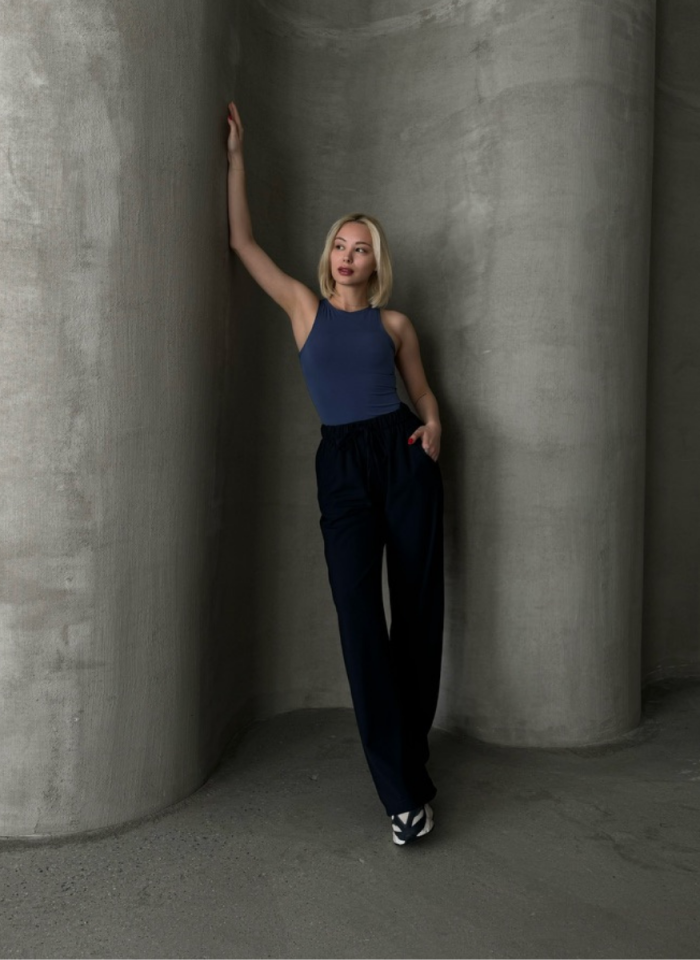 MAVİ BOLD CROP