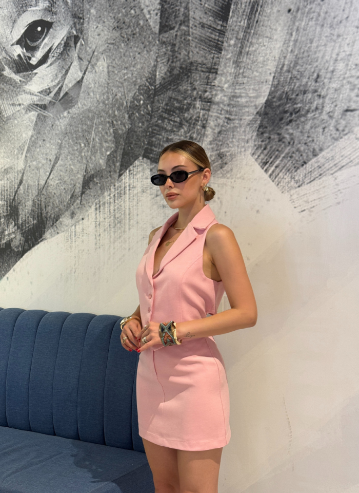 PEMBE CUT OUT YELEK