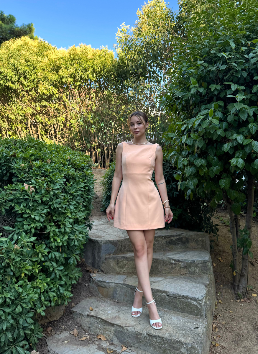 ŞEFTALİ ROSE ELBİSE