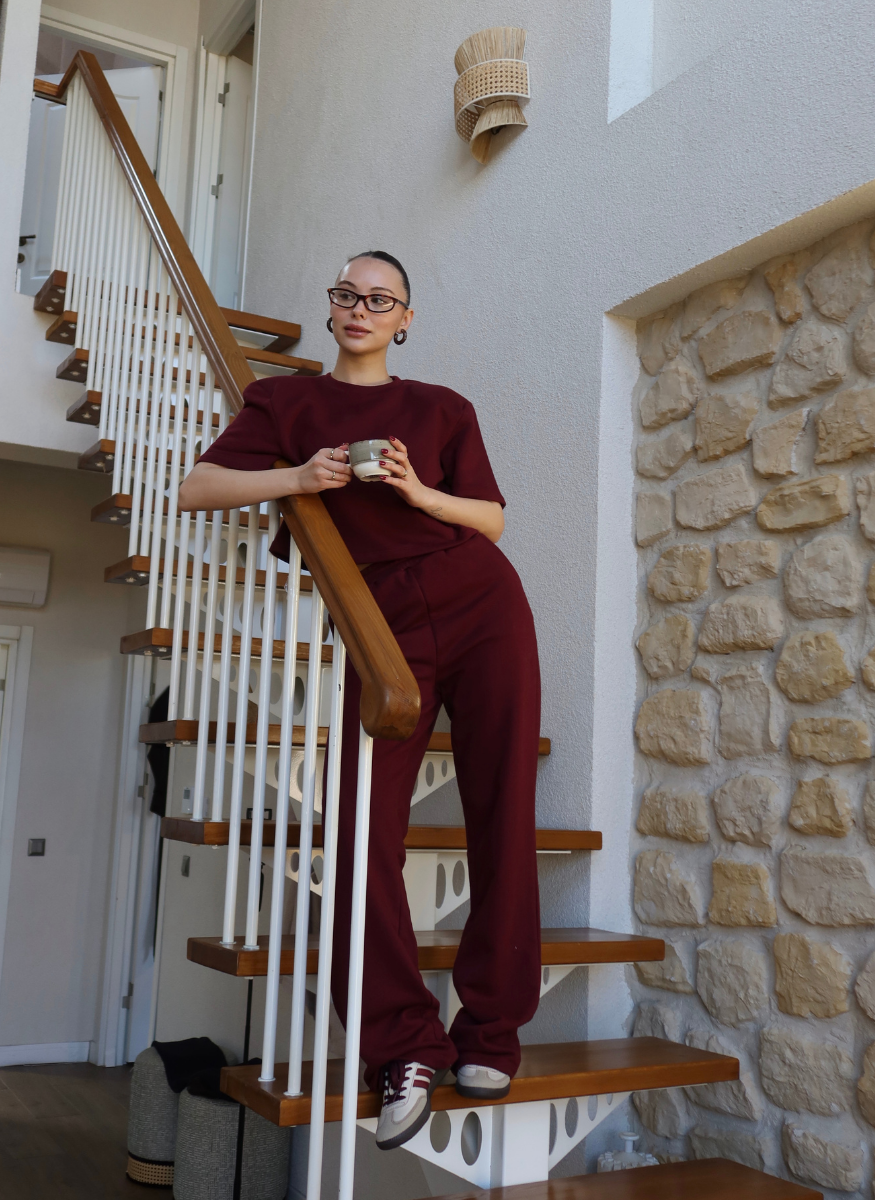 BORDO VATKALI ÜST ALT EŞOFMAN TAKIMI