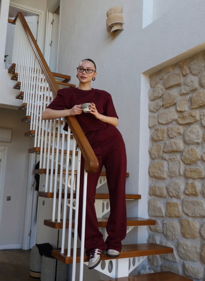 BORDO VATKALI ÜST ALT EŞOFMAN TAKIMI