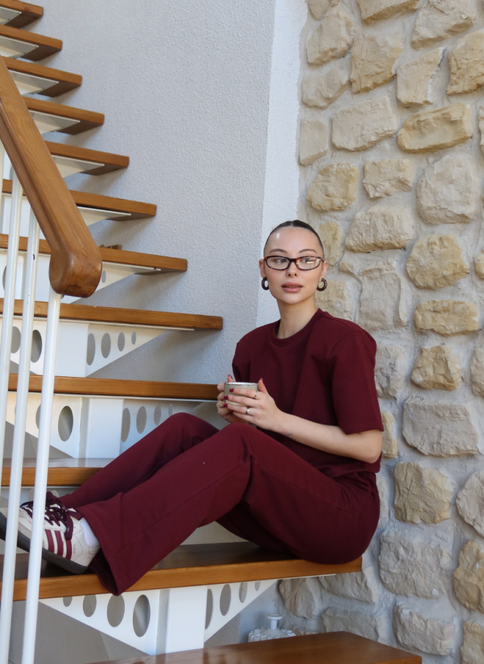 BORDO VATKALI ÜST ALT EŞOFMAN TAKIMI