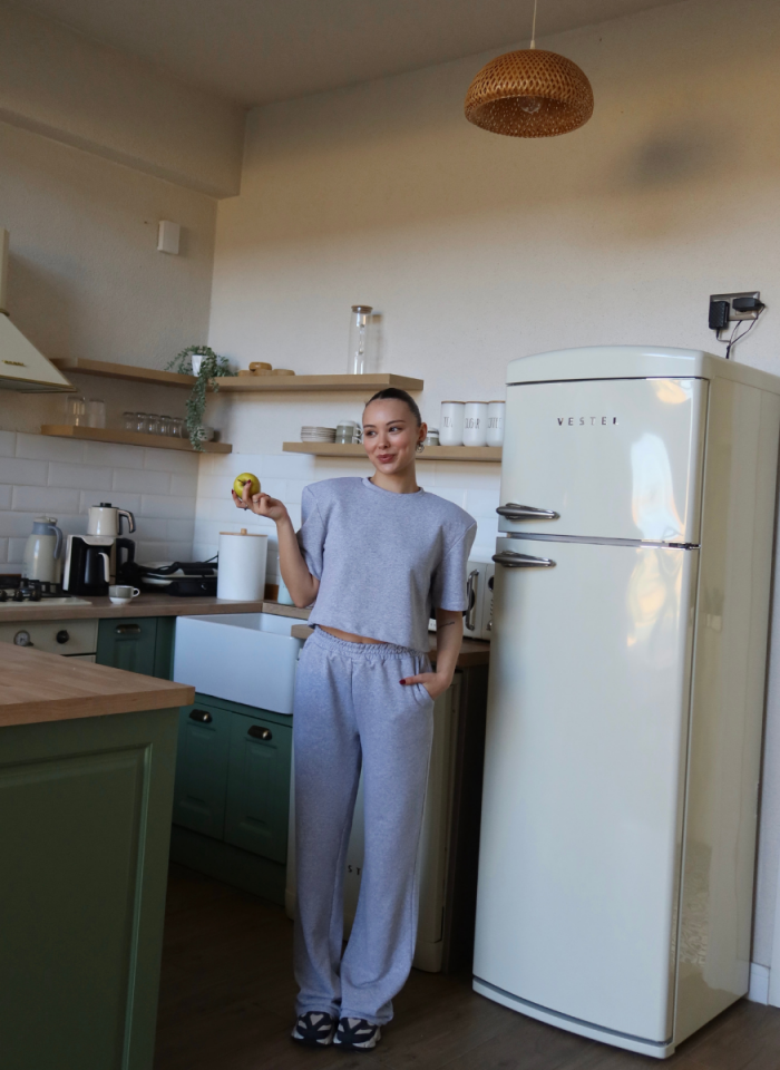 GRİ VATKALI ÜST ALT EŞOFMAN TAKIMI