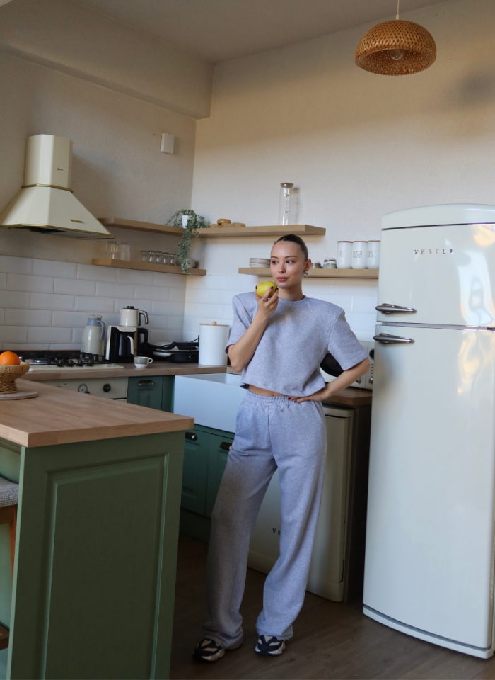 GRİ VATKALI ÜST ALT EŞOFMAN TAKIMI