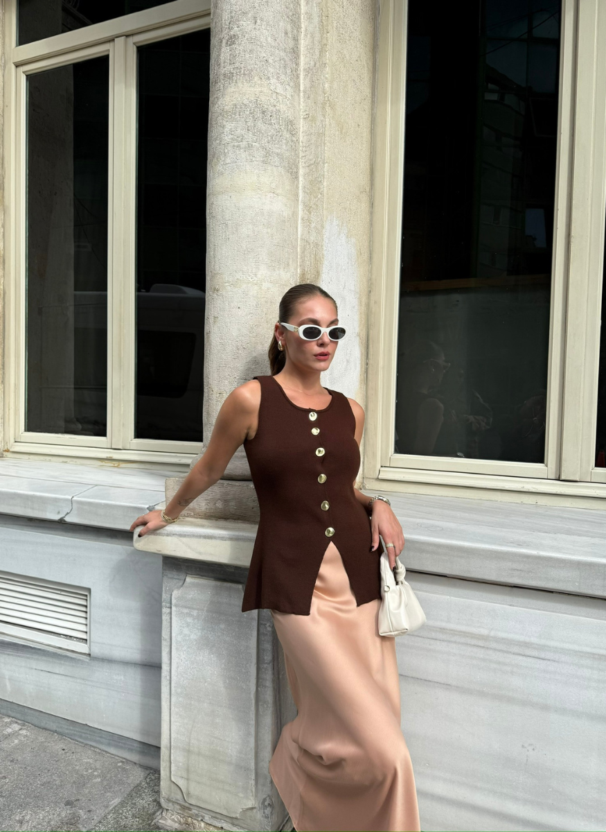 KAHVE HAZEL YELEK