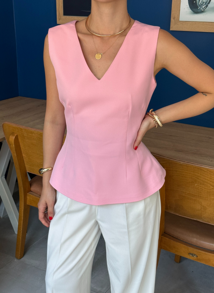 PEMBE DOUBLE YELEK