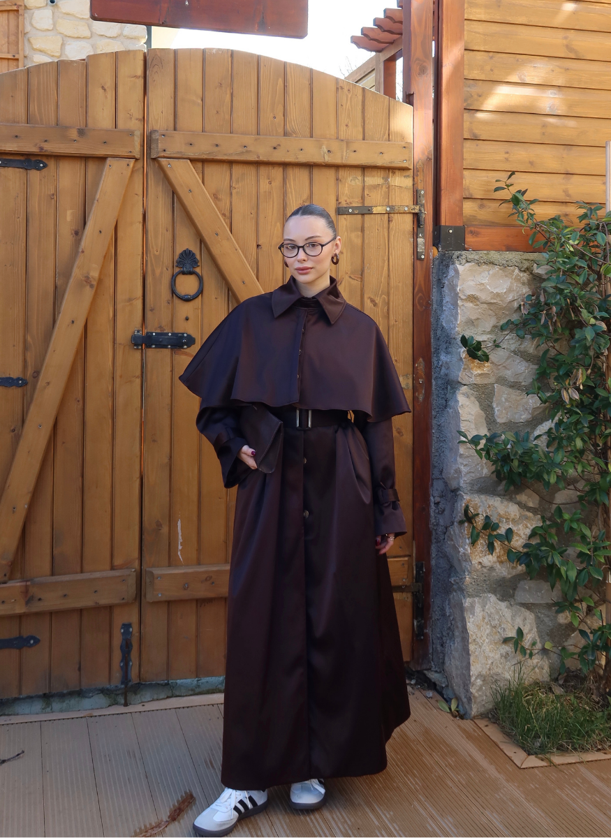 ACI KAHVE SU GEÇİRMEZ TRENÇKOT﻿