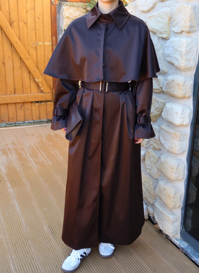 ACI KAHVE SU GEÇİRMEZ TRENÇKOT﻿