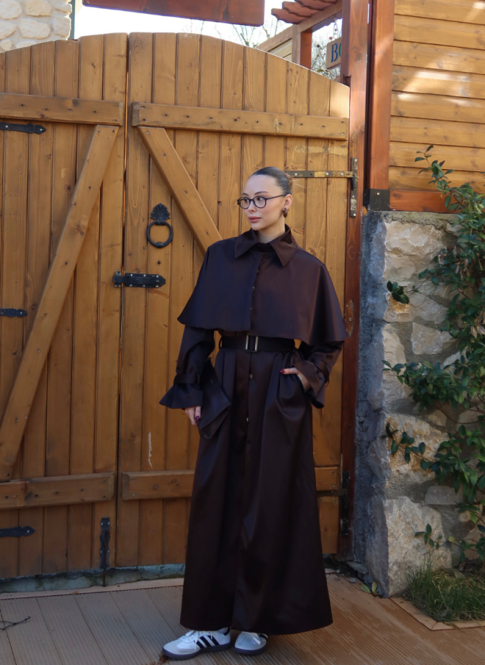 ACI KAHVE SU GEÇİRMEZ TRENÇKOT﻿