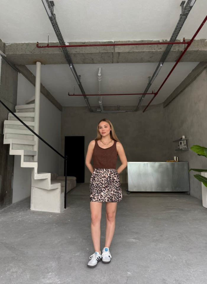 LEOPAR KISA SATEN ETEK