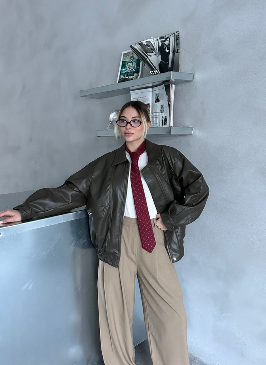 YEŞİL RETRO CEKET