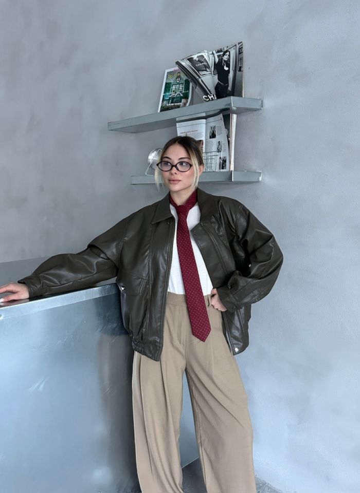 YEŞİL RETRO CEKET