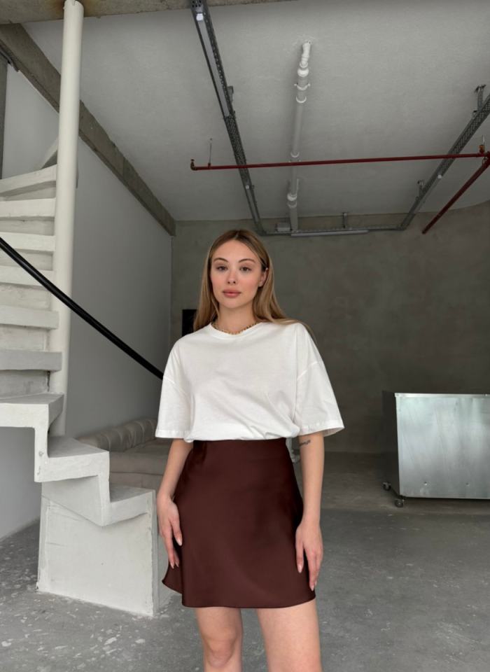 KAHVE KISA SATEN ETEK