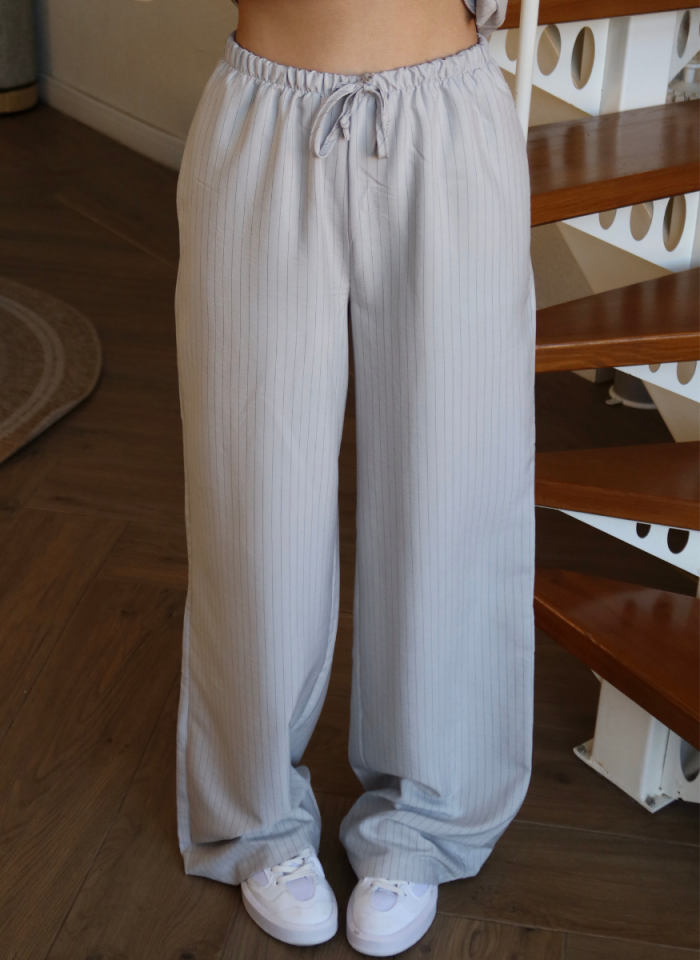 GRİ ÇİZGİLİ PANTOLON