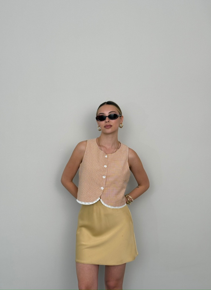 SARI KISA SATEN ETEK