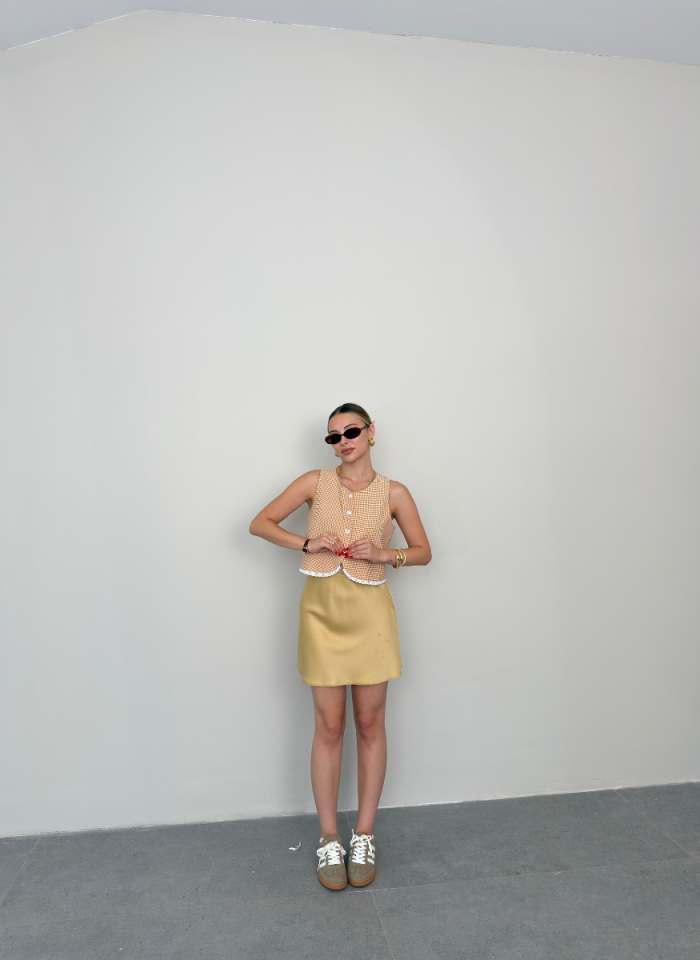 SARI KISA SATEN ETEK