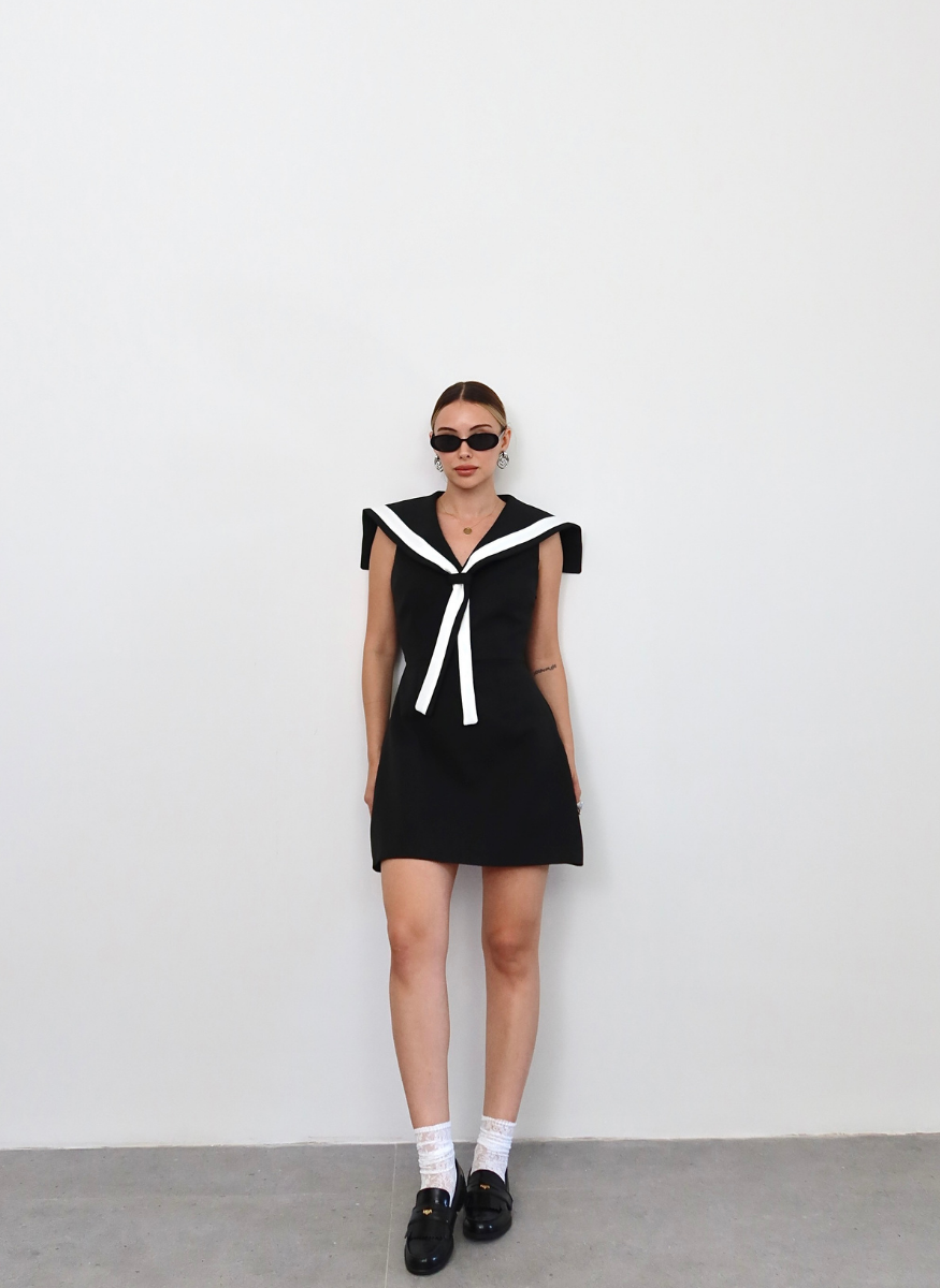 SİYAH BAHRİYE ELBİSESİ