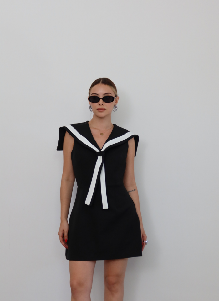 SİYAH BAHRİYE ELBİSESİ