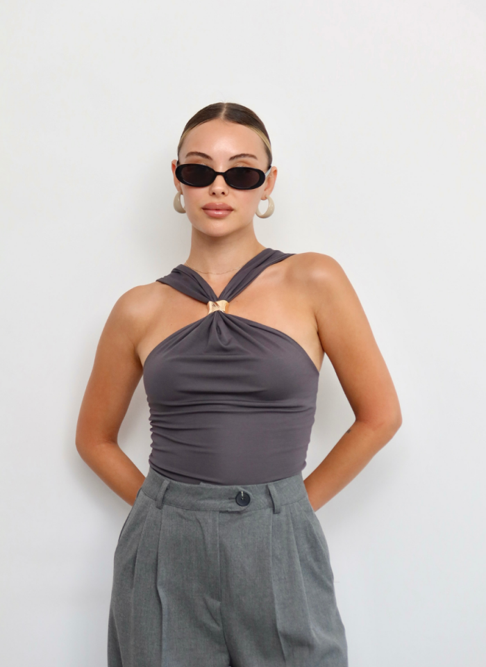 ANTRASİT GOLD TAKILI BLUZ